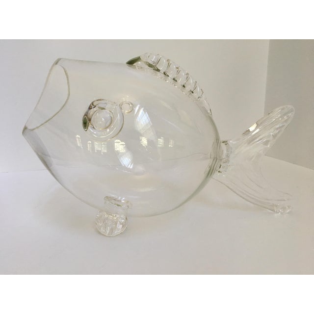 Large MidCentury Hand Blown Glass Fish Bowl Chairish