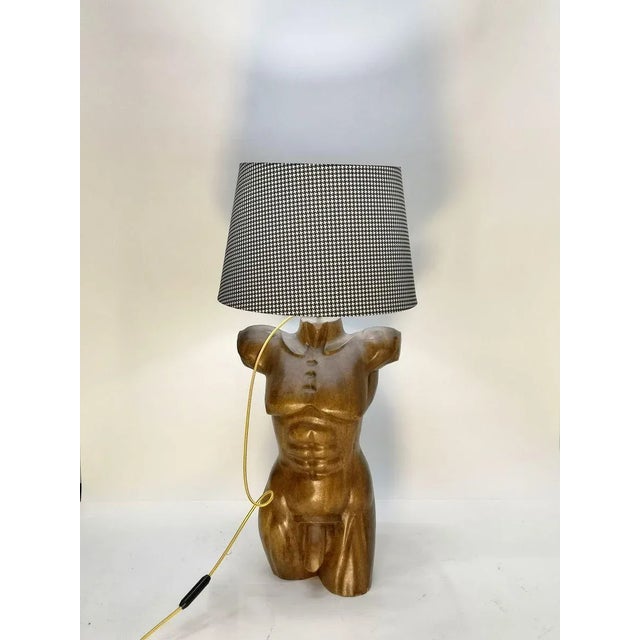 1970s Sculptural Solid Wood Torso Lamps, 1970s, Set of 2 For Sale - Image 5 of 16