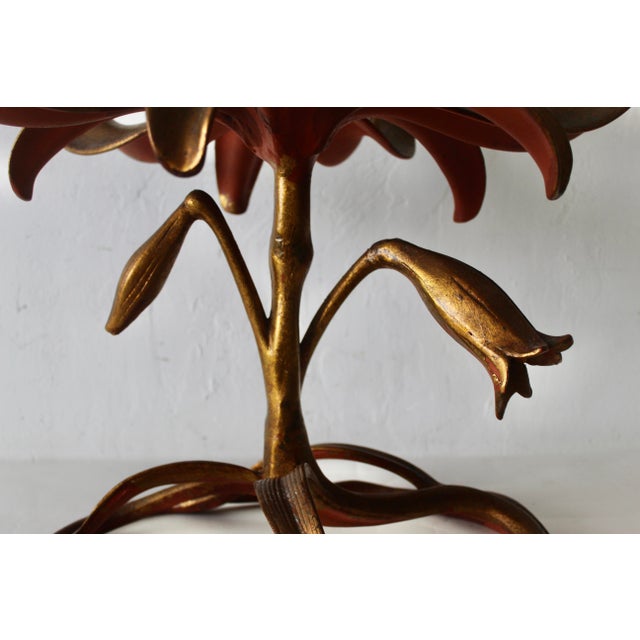 1970s 1970s Arthur Court Style Sculptural "Lily" Side Table For Sale - Image 5 of 11