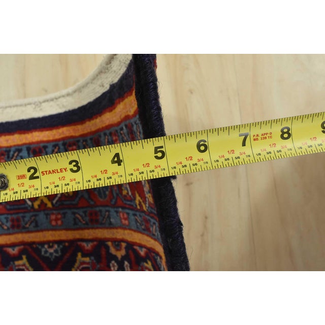 Mahal Runner 3’10” X 10’4” Blue Wool Vintage Tribal Hand-Knotted Oriental Rug For Sale - Image 12 of 14