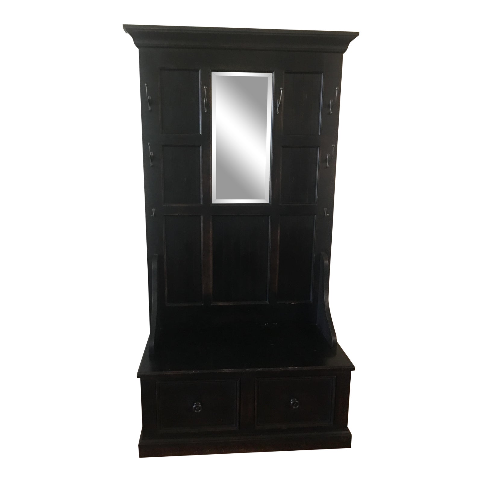 Early American Ethan Allen Logan Hall Tree Chairish