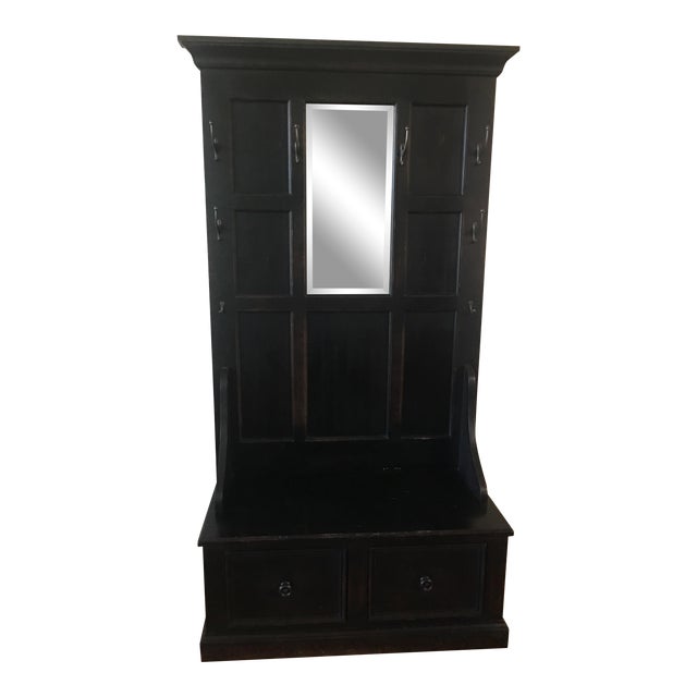 Early American Ethan Allen Logan Hall Tree Chairish