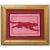 A tiger in shades pink, burgundy, raspberry red, orange. with a triple border. Abstract, Minimalism, Folk Art, Pop Art,...