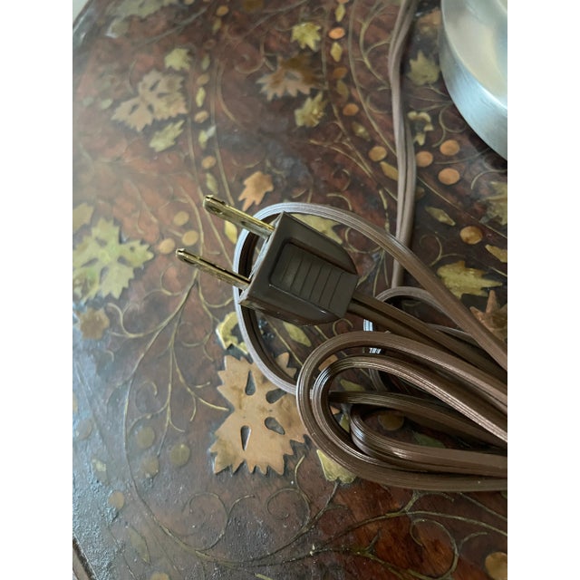 Vintage Brushed Steel & Brass Banker’s Lamp – Industrial Modern Desk Light For Sale - Image 10 of 12