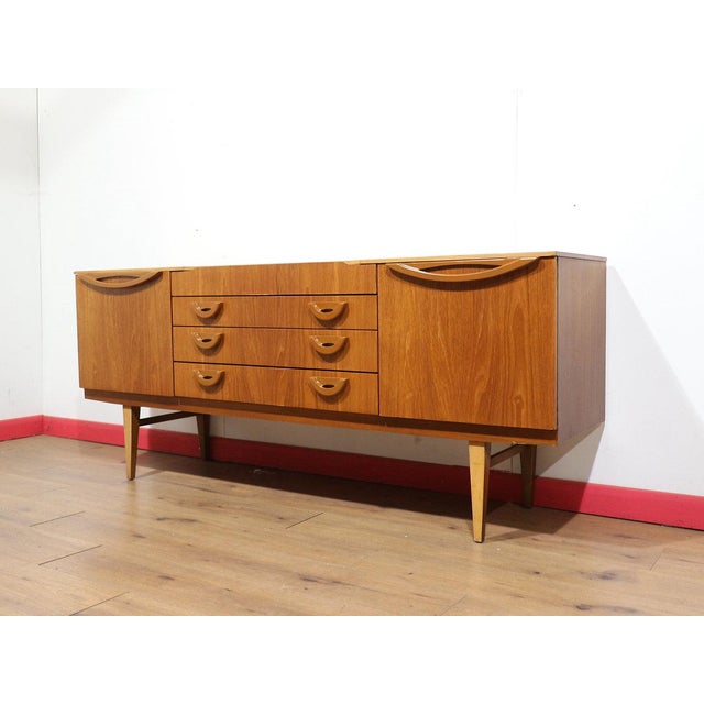 Mid 20th Century Mid Century Modern Vintage British Teak Sideboard Credenza For Sale - Image 5 of 15