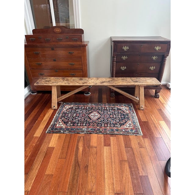 Antique Pine Bench For Sale In Washington DC - Image 6 of 6