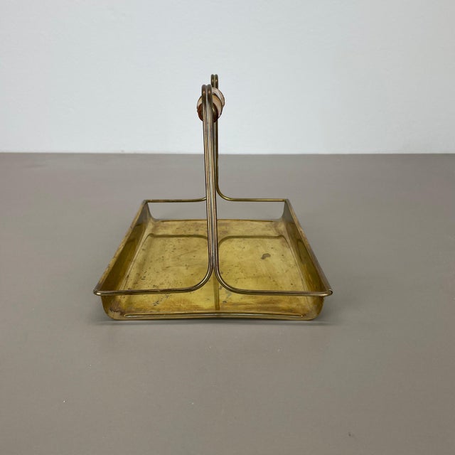Vintage German Tiki Brass and Bamboo Tray from Grasoli, 1950s For Sale - Image 6 of 18