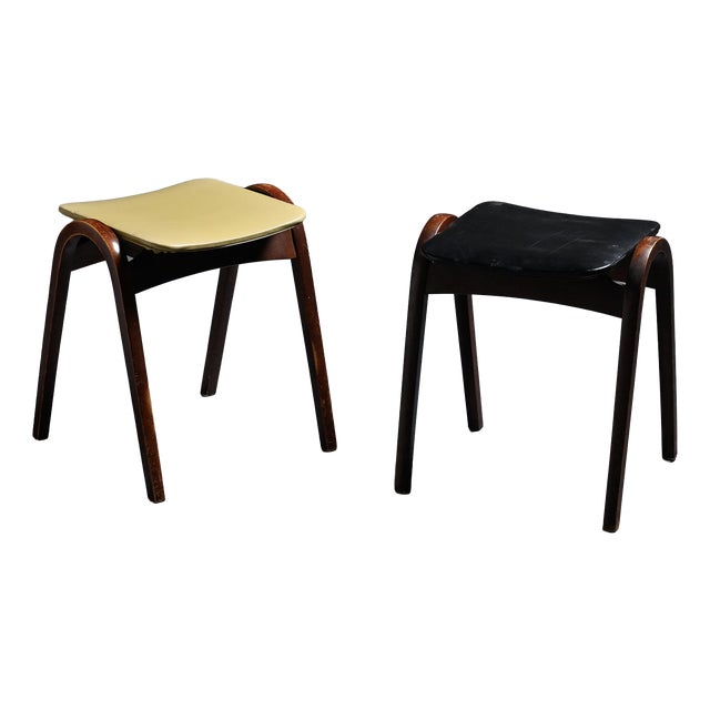Stools by Isamu Kenmochi for Akita Mokko, Japan, 1960s, Set of 2 For Sale
