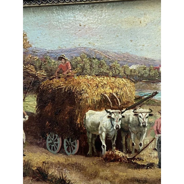 Scena Campestre - Posillipo School - Oil on Board For Sale - Image 4 of 10