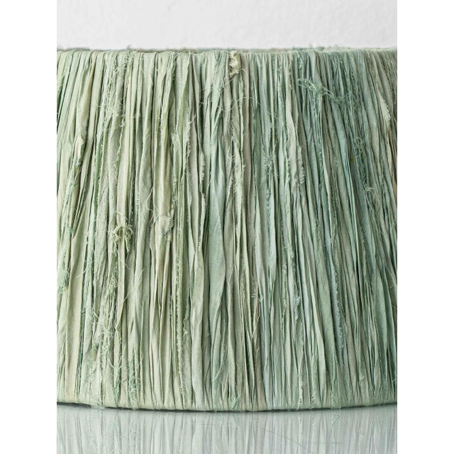 Art Deco Japonisme Ceramic Table Lamp with Silk Sari Ribbon Lampshade, 1928 For Sale - Image 12 of 15