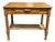 19th C. Tiger Oak One-Drawer Library Table - Twist Legs + Highly Detailed For Sale