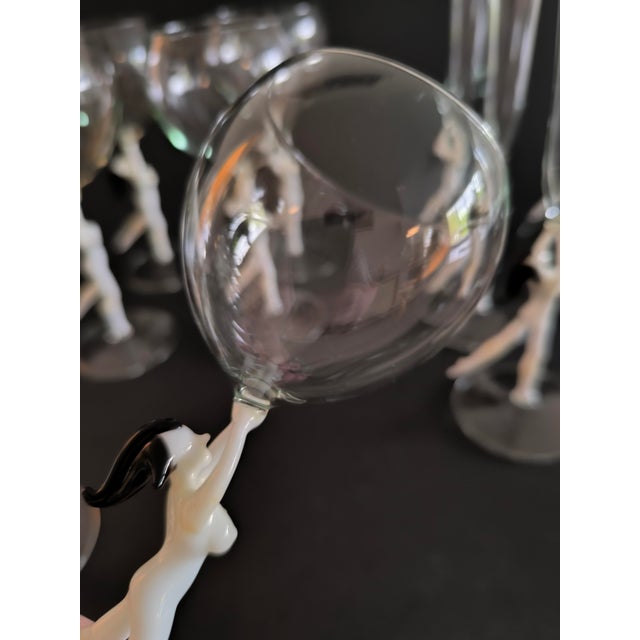 Liqueur and Wine and Champagne Glasses from Lauscha, 1940s, Set of 18 For Sale - Image 13 of 15