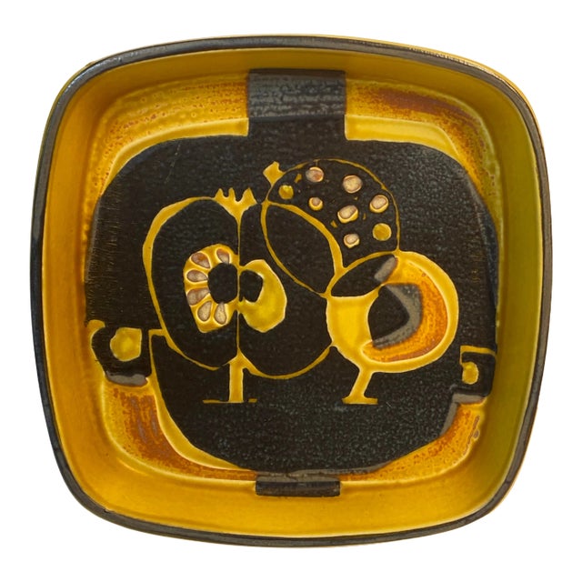 1968 Danish Johanne Gerber Tenera Series Apple Design Decorative Dish For Sale