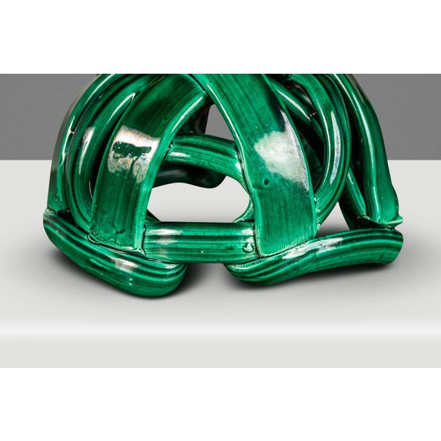 Post Modern Abstract Braided Ceramic Bowl, Usa, C. 1980's For Sale - Image 11 of 12