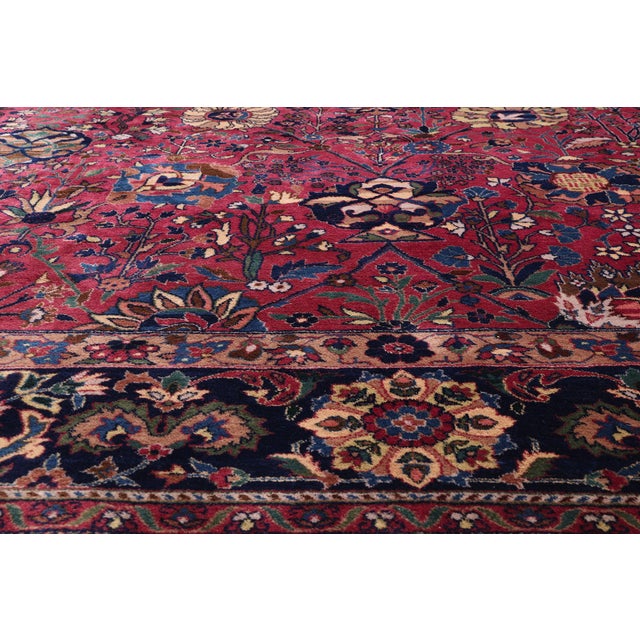 Mid 20th Century Vintage Indian Agra Rug, 13'01 X 14'07 For Sale - Image 5 of 10