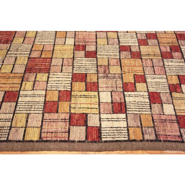 2020s Large Geometric Warm Colors Modern Area Rug For Sale - Image 5 of 7