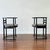 Fantastic pair of vintage half-moon chairs attributed to Josef Hoffmann. Done in the classic Hoffman manner with a black...
