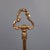 Gold Vintage Golden Brass Candelabra Table Lamp with Flower Relief, 1960s For Sale - Image 8 of 16