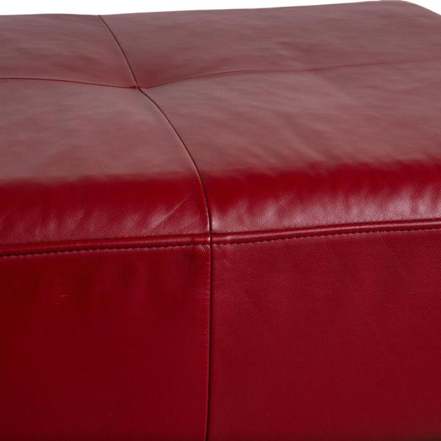 Dono 6100 Leather Stool in Red by Rolf Benz For Sale - Image 4 of 8
