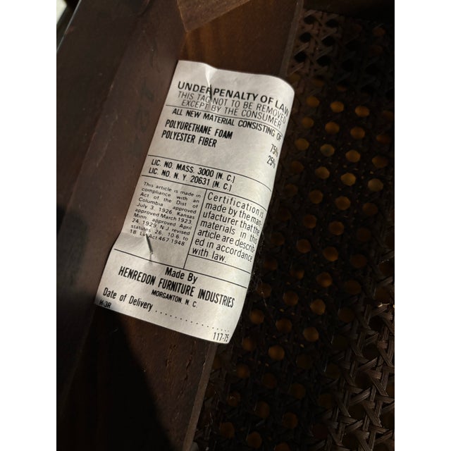 Mid 20th Century Vintage Henredon Asian Style Ming Dining Arm Chair For Sale - Image 9 of 9