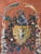 Hand Painted Oil on Wood Memento Mori Coat of Arms Heraldry Wall Plaque For Sale - Image 12 of 12