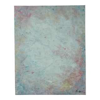 "Morning Mist" Contemporary Pastel Abstract Mixed-Media Painting For Sale