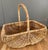 Brown Large Vintage Wicker Buttocks Picnic Basket With Removable Lid For Sale - Image 8 of 11