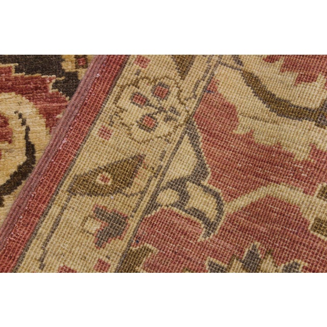 Blush Shabby CHic Ziegler 1990's Pink/Tan Wool Runner Rug- 3'3'' X 18'3'' For Sale - Image 8 of 10