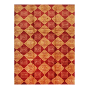 3x10 Opulent Classic Coral Diamond Contemporary Handknotted Afghan Wool Rug