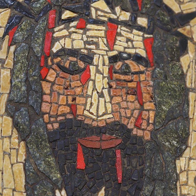Brutalist Vintage Brutalist Folk Art Mosaic Wall Tile, 1970s For Sale - Image 3 of 9