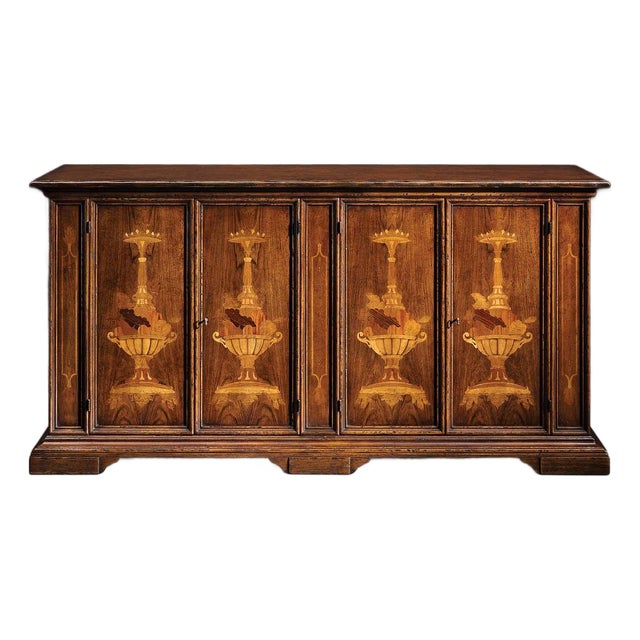 Italian Marquetry Sideboard For Sale