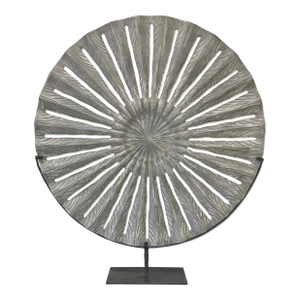 Arteriors Organic Modern Gray Wood Sculpture on Stand