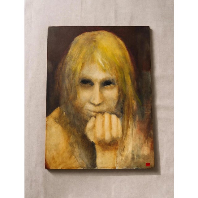 Ademaro Bardelli, Portrait of a Woman, 1990s, Oil on Canvas For Sale - Image 3 of 6