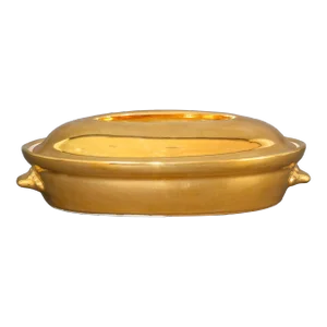 Royal Worcester England Oval Lidded Tureen Lustre Gold