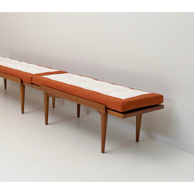Mid-Century Bench with Seating Pad, 1950s For Sale - Image 6 of 6