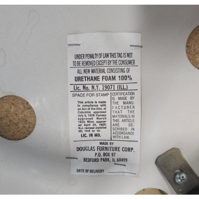 Mid 20th Century Set of Four Douglas Furniture Thonet Style Faux Bentwood Metal & Vinyl Upholstered Chairs For Sale - Image 10 of 12