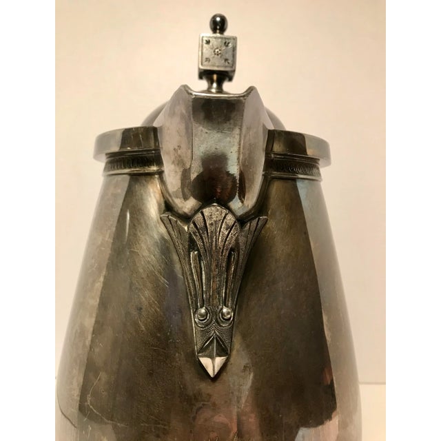 Antique Meriden B Company Victorian Insulated Ice Water Pitcher With Polar Bear Finial For Sale In Los Angeles - Image 6 of 13