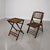 Brown 1980s Rustic Tortoiseshell Bamboo Folding Chairs With Side Tables - Set of 8 For Sale - Image 8 of 12