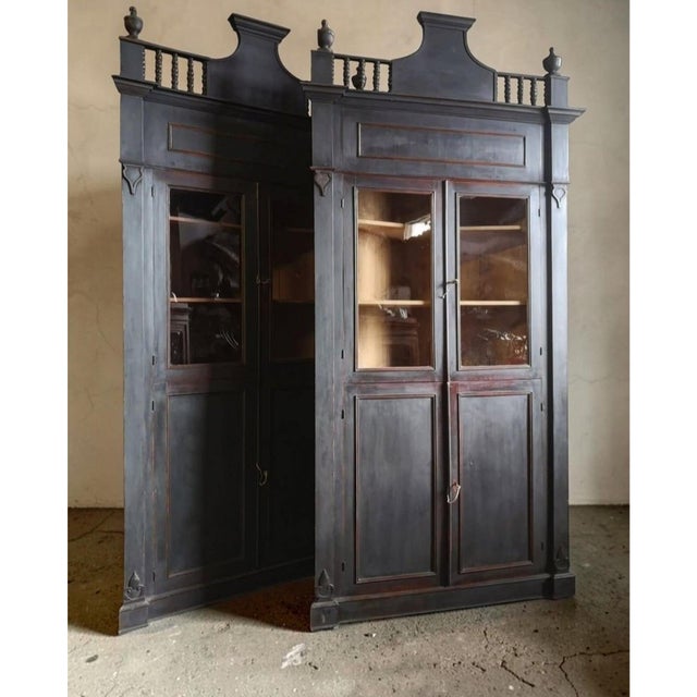 18th Century Italian Ebonized Corner Cabinet For Sale In New Orleans - Image 6 of 6