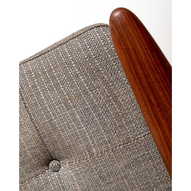 Brown Scandinavian Teak Reading Chair, 1960s For Sale - Image 8 of 10