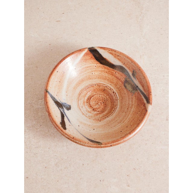Tan Ginny Marsh Studio Pottery Bowl For Sale - Image 8 of 13