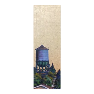 Realist Cityscape Acrylic Painting, "North Park Tower 3"
