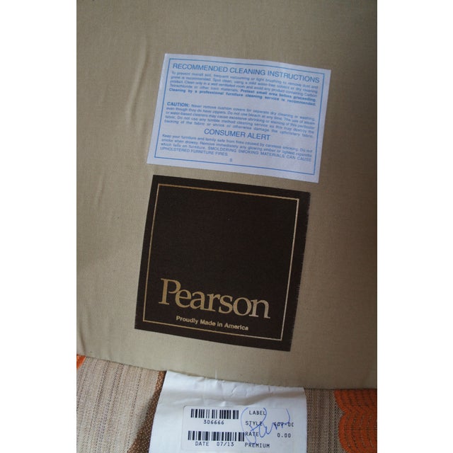 Vintage Pearson Floral Tufted Club Lounge Library Armchair & Ottoman For Sale - Image 11 of 14