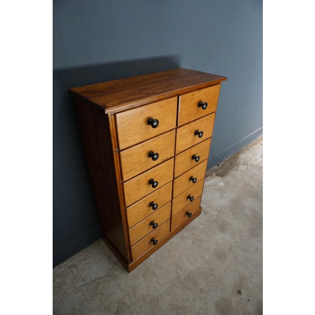 Brown French Oak & Pine Apothecary Cabinet, 1950s For Sale - Image 8 of 10