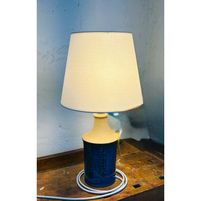 Blue Model 3045 Table Lamp in Bamboo from Søholm, 1960s For Sale - Image 8 of 10