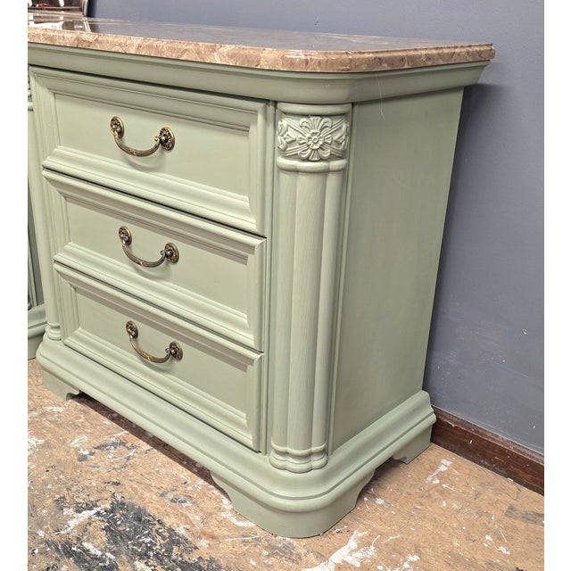 Pistachio Vintage Bedside Chests by Stanley a Pair For Sale - Image 8 of 12