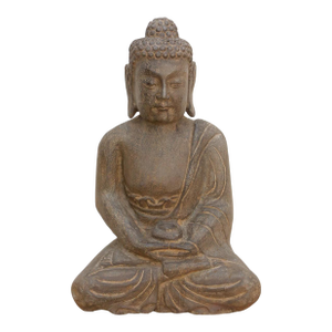 16" Tall Lotus Seat Stone Buddha