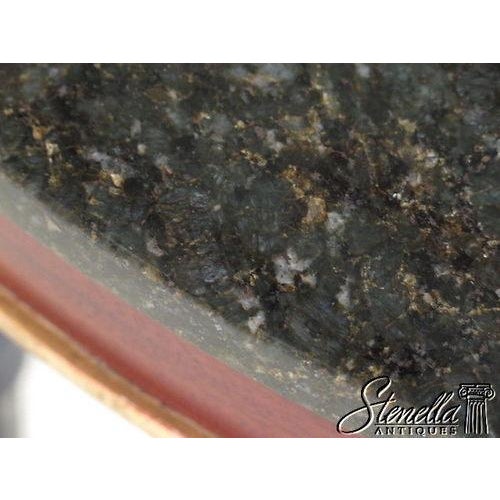 1980s Round Marble Top Regency Style Custom Made Center Table For Sale - Image 5 of 9