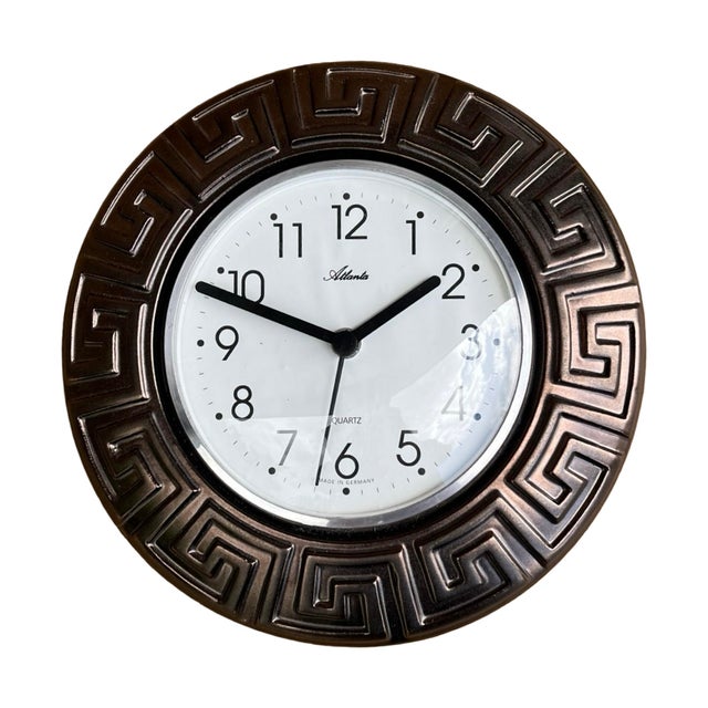 1980s Grey Ceramic Wall Clock, Atlanta, Germany, 1980s. For Sale - Image 5 of 12