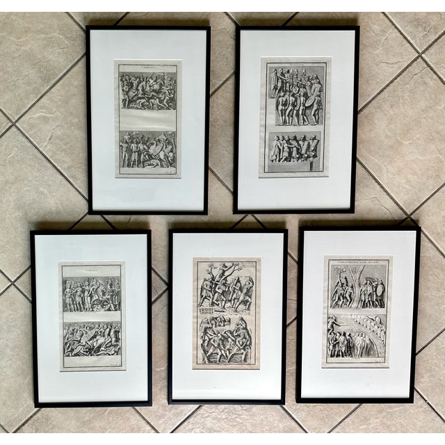 Set 5 18th Century Engravings by Bernard De Montfaucon 1719 For Sale - Image 4 of 15